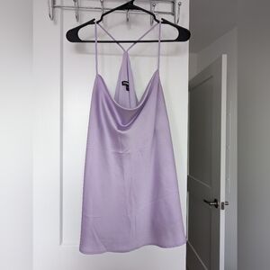 Express Lavender Satin Tank